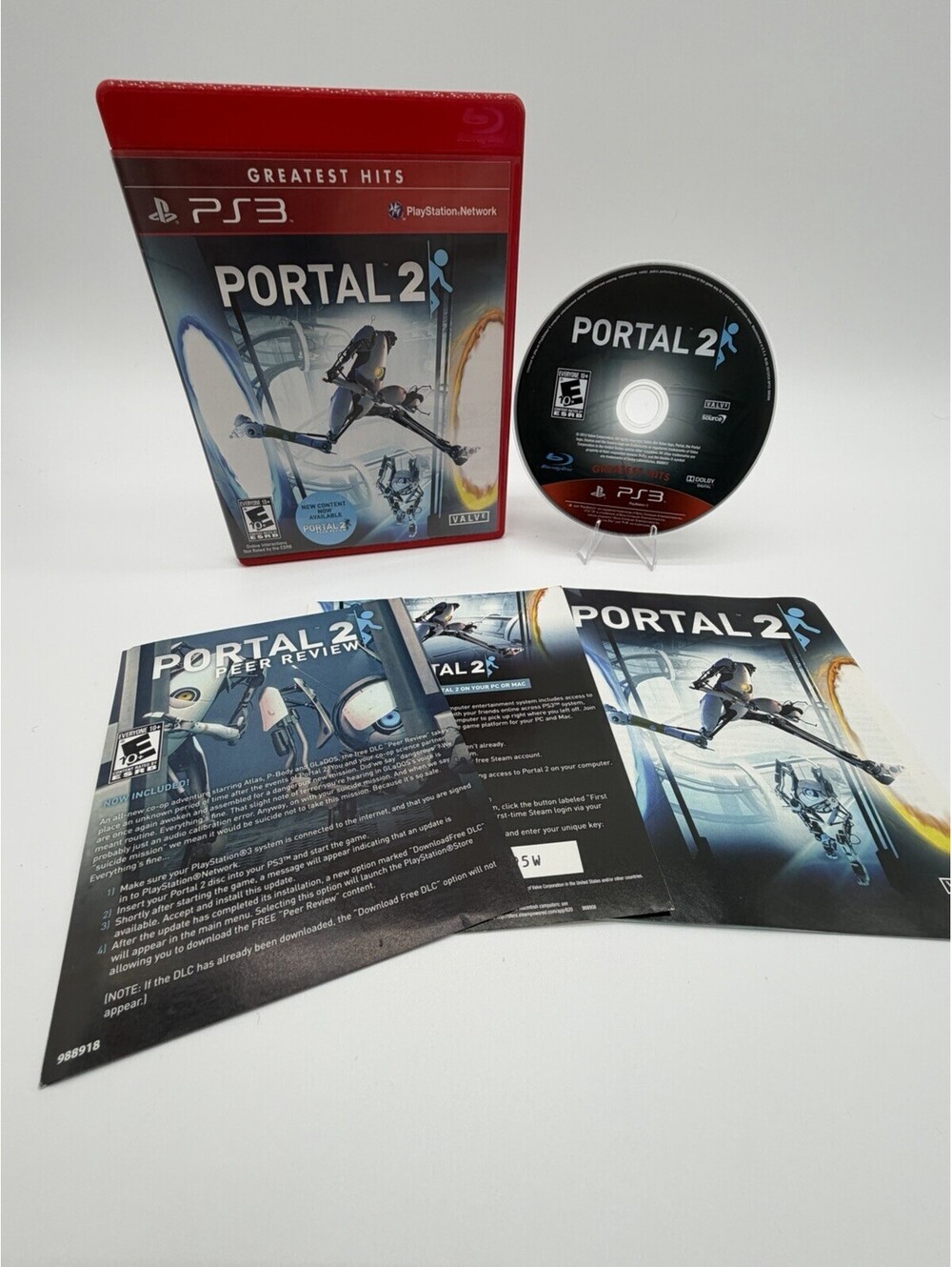 PORTAL 2 (Sony PlayStation 3 PS3, 2011) CIB Complete W/ Manual
